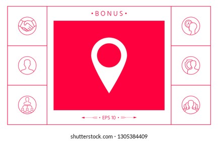 Map pointer icon. Graphic elements for your design