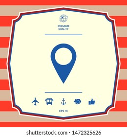 Map pointer icon. Graphic elements for your design