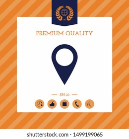 Map pointer icon. Graphic elements for your design