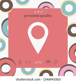 Map pointer icon. Graphic elements for your design