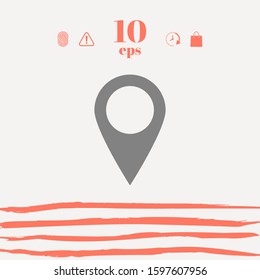Map pointer icon. Graphic elements for your design