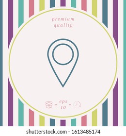 Map pointer icon. Graphic elements for your design