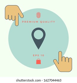 Map pointer icon. Graphic elements for your design
