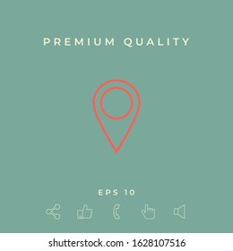 Map pointer icon. Graphic elements for your design
