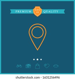 Map pointer icon. Graphic elements for your design