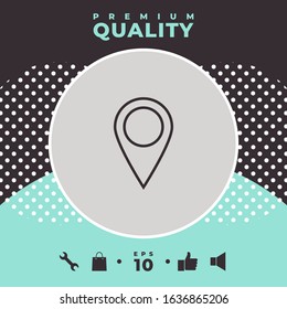 Map pointer icon. Graphic elements for your design