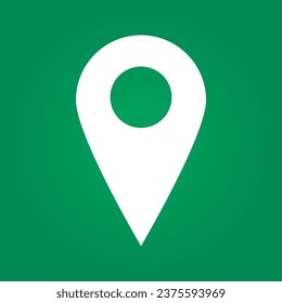 map pointer with icon green transparant background vector, 3d place icon element