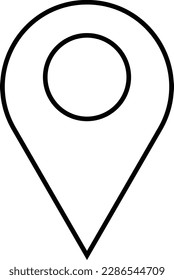  map pointer icon illustration outline