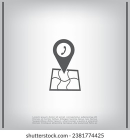 Map pointer icon illustration. Map pointer vector.