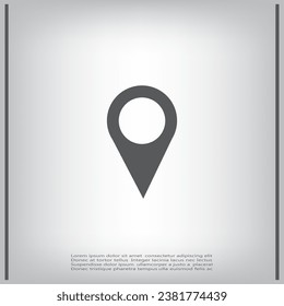 Map pointer icon illustration. Map pointer vector.
