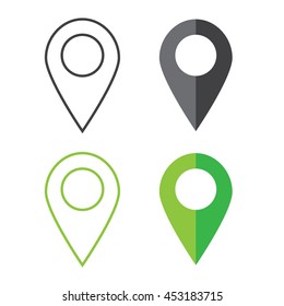 Map pointer icon. Pointer isolated eps 10