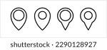 Map pointer icon isolated. GPS location symbol. Sketch Vector stock illustration. EPS 10