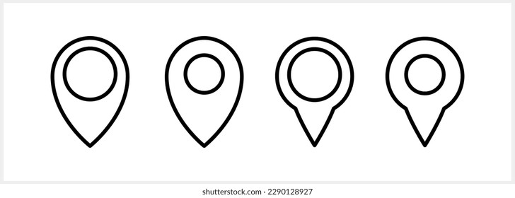 Map pointer icon isolated. GPS location symbol. Sketch Vector stock illustration. EPS 10