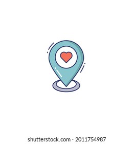 map pointer Icon Isolated On White Background