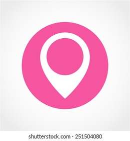 Map pointer Icon Isolated on White Background