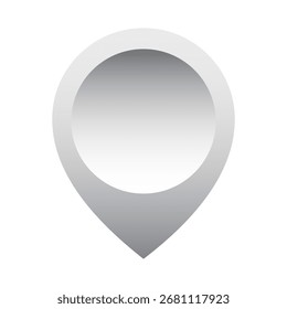 map pointer icon isolated on white 