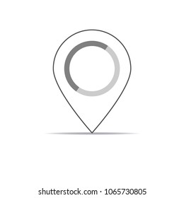 Map pointer icon. location button. vector illustration