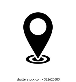 Map Pointer Icon. Location Button.