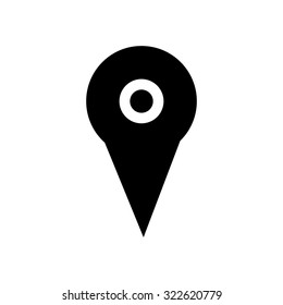 Map pointer icon. location button.