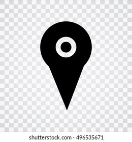 Map pointer icon. location button.