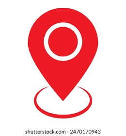 Map pointer icon, Location icon, GPS location, Landmark icon, pointer icon, flat Location vector illustration on white background.	
