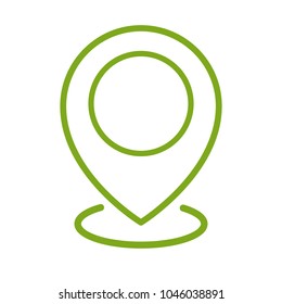 Map pointer icon. Location icon. Map pointer. Navigation map, gps, direction, place, compass, contact, search concept. Pictogram isolated on white background.