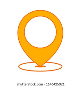 Map pointer icon. Location icon. Map pointer. Navigation map, gps, direction, place, compass, contact search concept. Isolated vector illustration on white background
