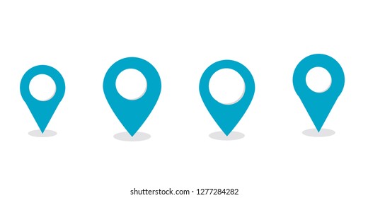 Map pointer icon, location pin vector symbol - Vector