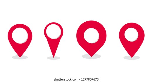 Map pointer icon, location pin vector symbol - Vector