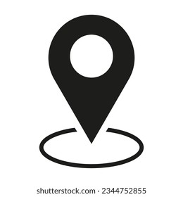Map pointer icon. Location, pin, gps icon. Vector illustration. EPS 10.