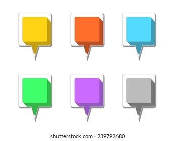 Map pointer icon. Location pointer. set 2