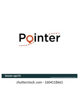 map pointer icon location symbol logo template design element