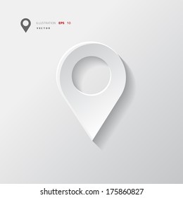 Map pointer icon. Location symbol.