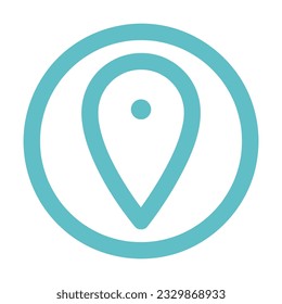 Map pointer icon. Location symbol. Flat design style icon