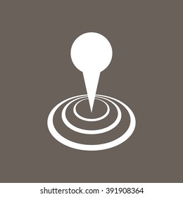 Map Pointer Icon on Dark Gray Color. Eps-10.
