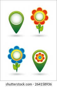Map pointer icon on white background. 