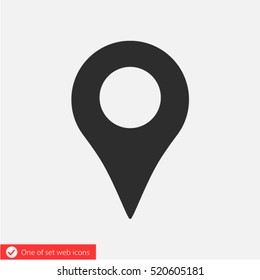 map pointer icon. One of set web icons