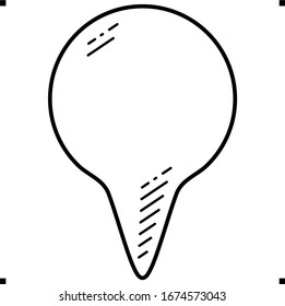  Map pointer icon in outlines