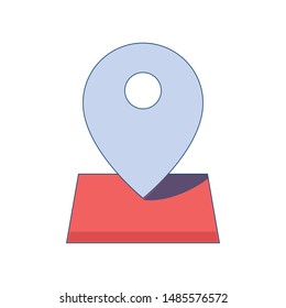 Map Pointer Icon. Pin Map Vector Icon. GPS Navigator Pin. Map Pointer Icon. 
