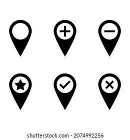 Map pointer icon set for apps and web sites