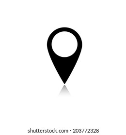 Map pointer - icon  with shadow