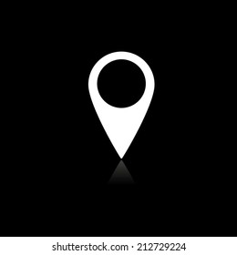 Map pointer - icon  with shadow