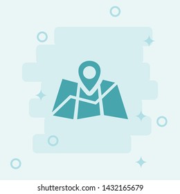 Map Pointer Icon. Simple icon, blue colored icon illustration.
