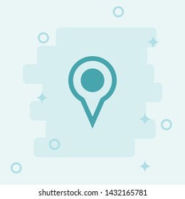 Map Pointer Icon. Simple icon, blue colored icon illustration.