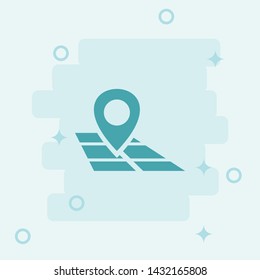 Map Pointer Icon. Simple icon, blue colored icon illustration.