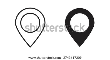 Map pointer icon and symbol. Vector illustration.eps