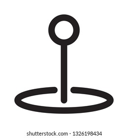 Map pointer icon in trendy outline style design. Vector graphic illustration. Pin symbol for website design. Editable vector stroke. Pixel perfect icon. EPS 10.