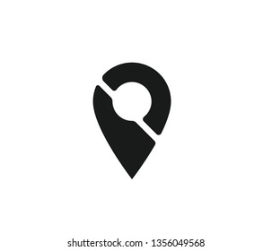 Map pointer icon vector 