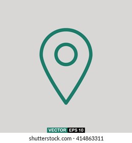 Map pointer icon vector