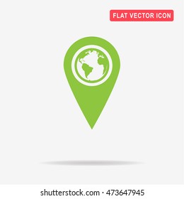 Map pointer icon. Vector concept illustration for design.